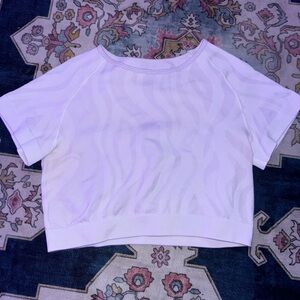 Small stretchy lavender zebra print workout tank